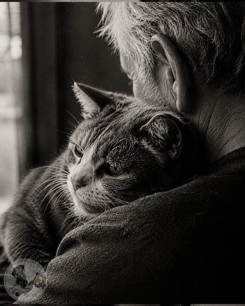 chat dans les bras de son maître-portraits-animaliers-